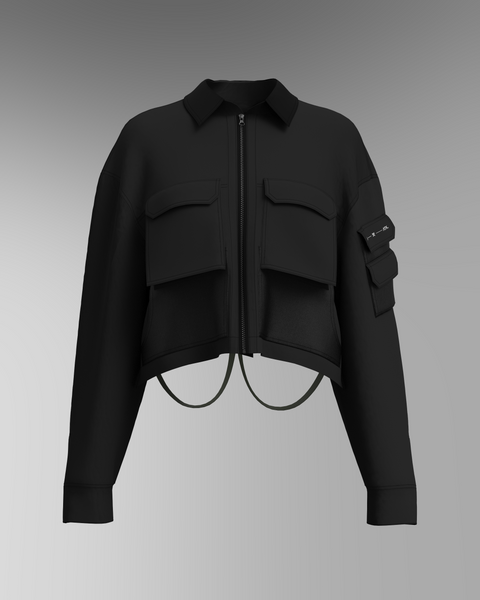 CORE Cropped Overshirt - Coal