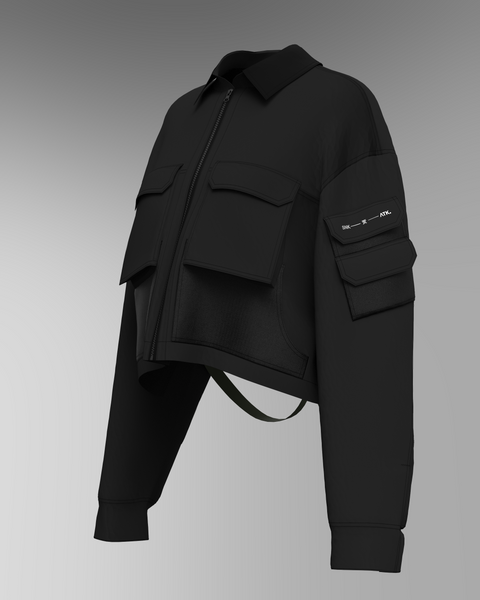 CORE Cropped Overshirt - Coal