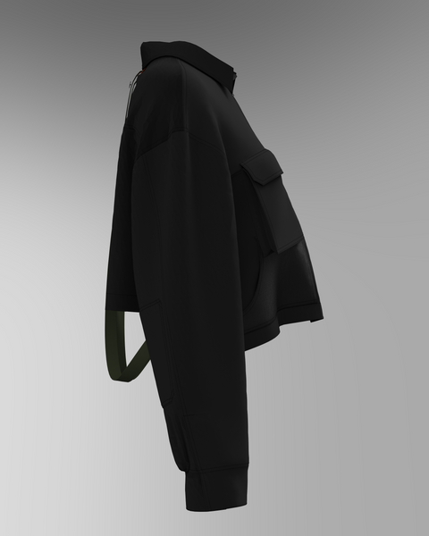 CORE Cropped Overshirt - Coal