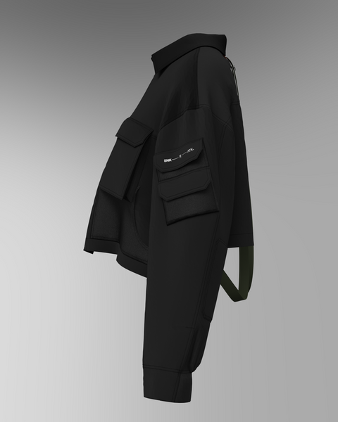 CORE Cropped Overshirt - Coal