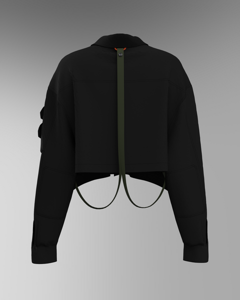 CORE Cropped Overshirt - Coal