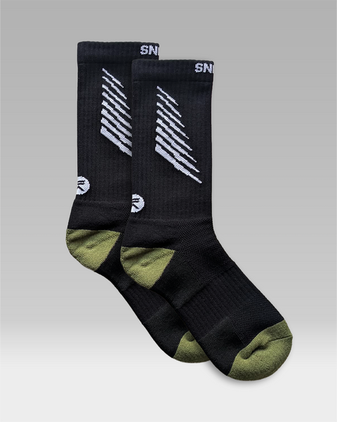 "Just Socks" Black/White/Olive