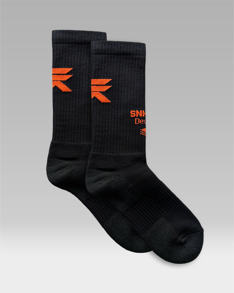 "Just Socks" Black/Orange