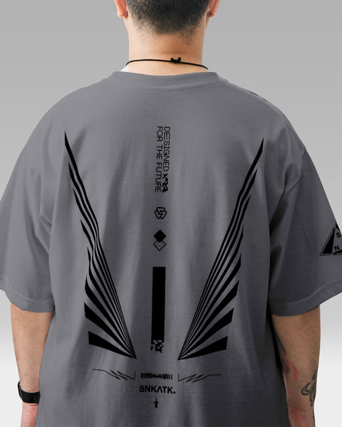 CORE OS WINGS T-Shirt – Grau