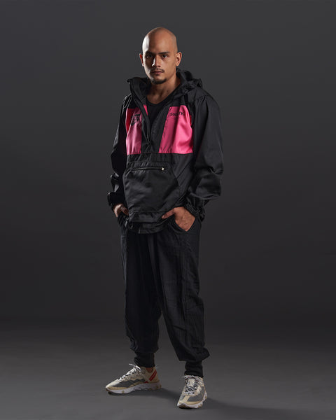 "BLACK PINK" Packable Anorak