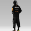 SNK56/PV-F45 Hoodie - Black/Orange