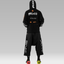 SNK56/PV-F45 Hoodie - Black/Orange