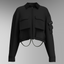 CORE Cropped Overshirt - Coal