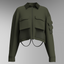 CORE Cropped Overshirt - Olive