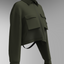 CORE Cropped Overshirt - Olive