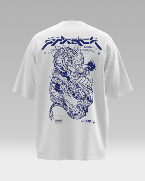 Porcelain Dragon Oversized Tee