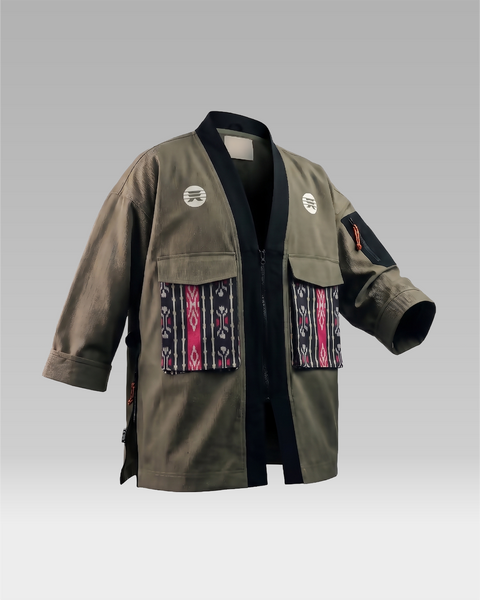 ROOTS Noragi Jacket - "Mystic" OD/Black/Red