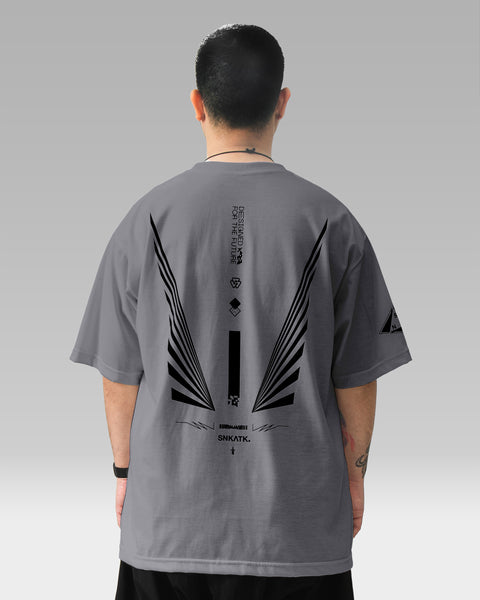 CORE OS WINGS T-shirt - Grey - SNK ATK® Design Lab